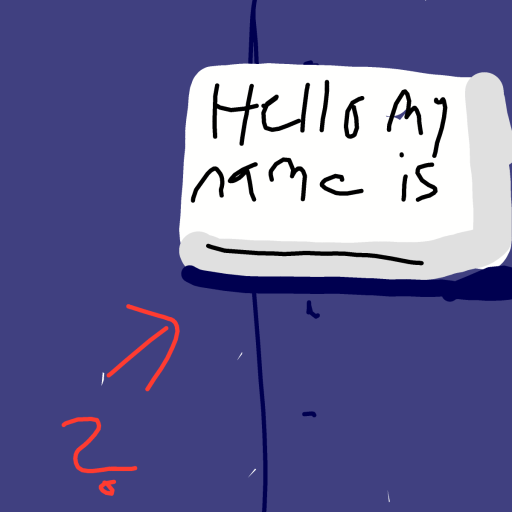 Name Badge drawing by kckitty