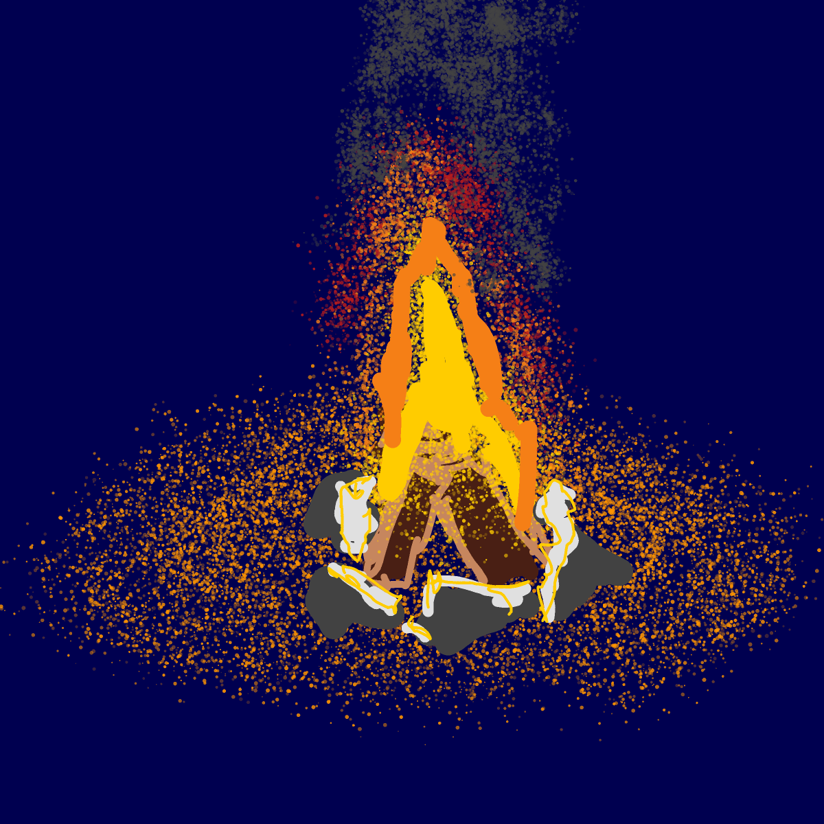 Campfire drawing by Guardianoflives