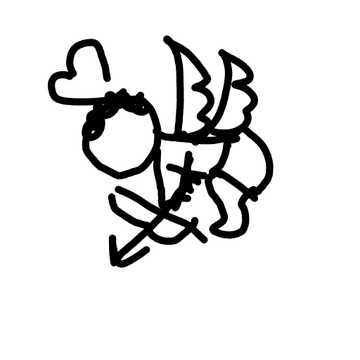 Cupid drawing by Mrs O