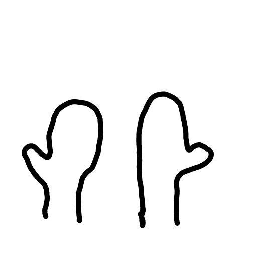 Mitten drawing by Anna