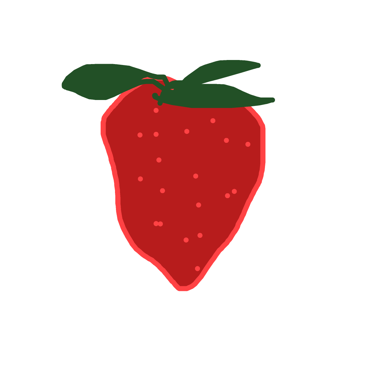 Strawberry drawing by selecta