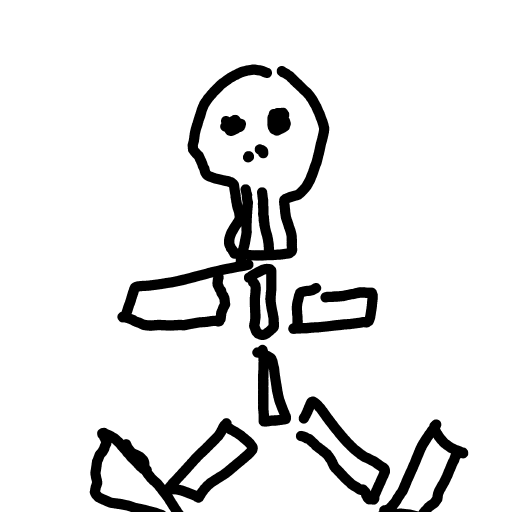 Skeleton drawing by Kingscircle7