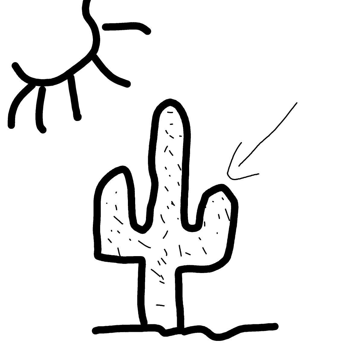 Cactus drawing by deep-free-eye