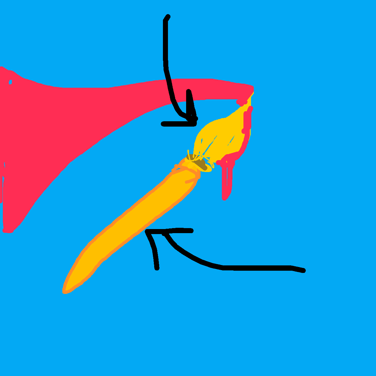 Paintbrush drawing by katteklatte