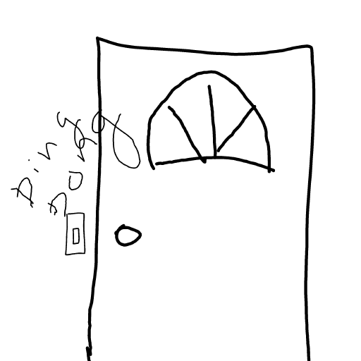 Doorbell drawing by Shandi