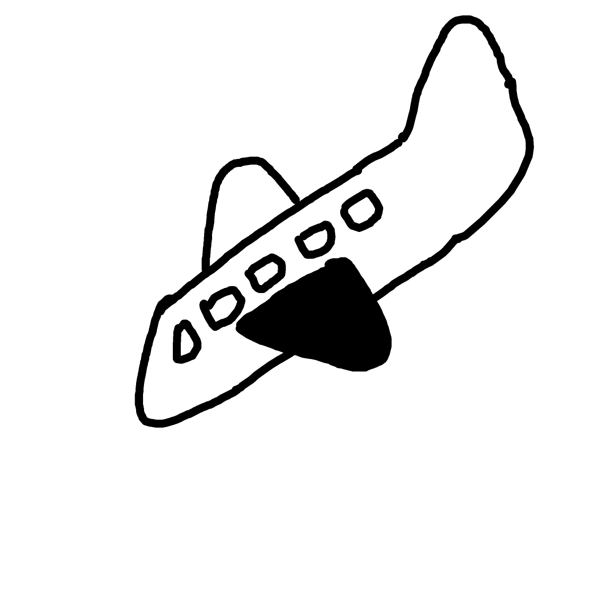 Airplane drawing by doublem