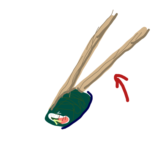 Chopsticks drawing by kckitty