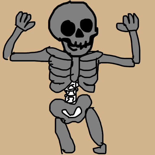 Skeleton drawing by dan