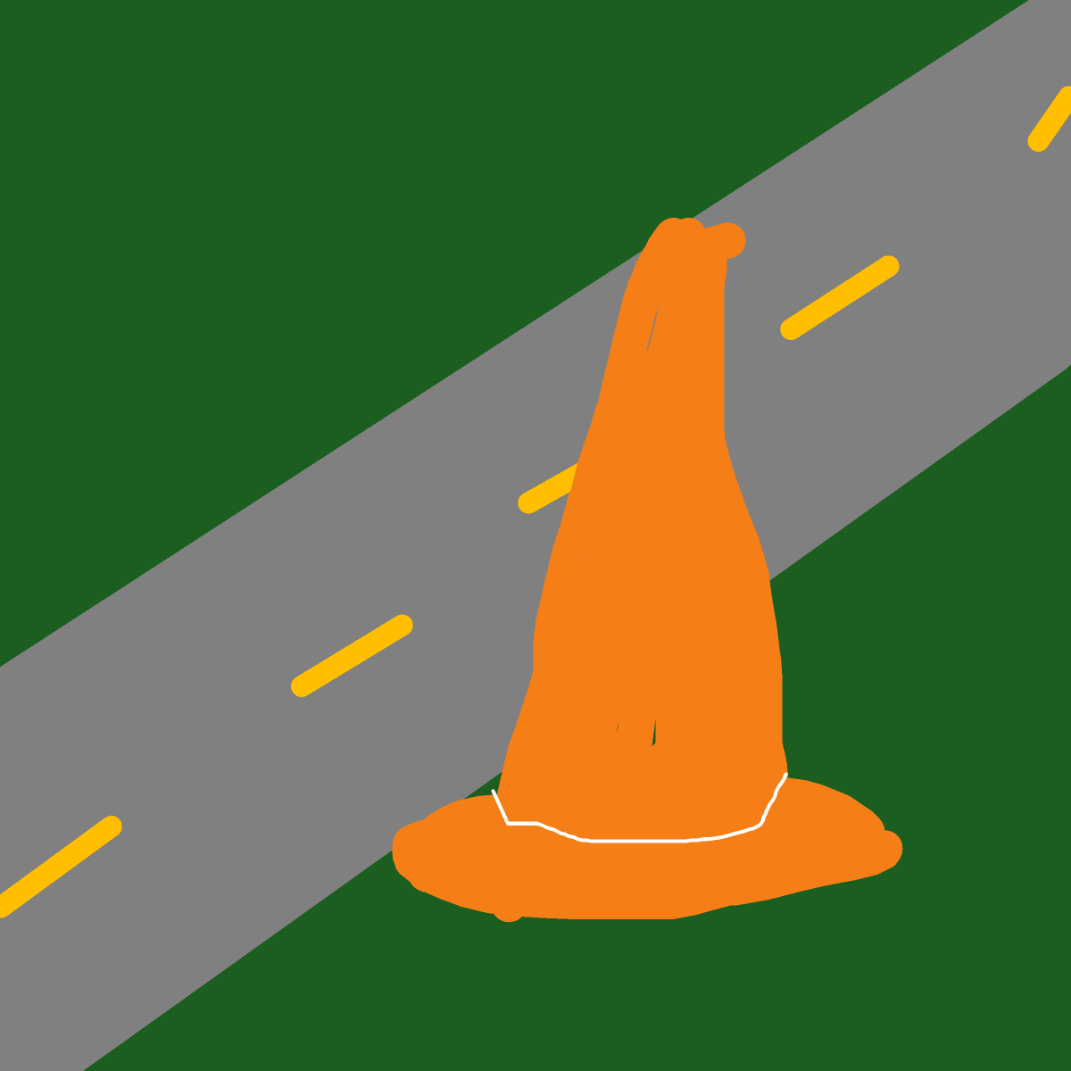Traffic Cone drawing by nice-draw-designer