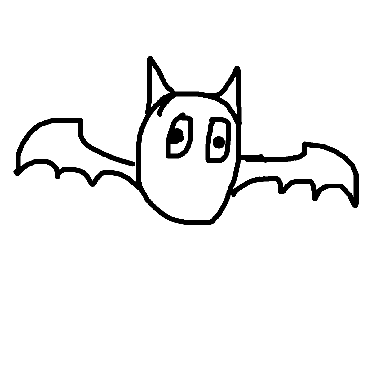 Bat drawing by mikestam195