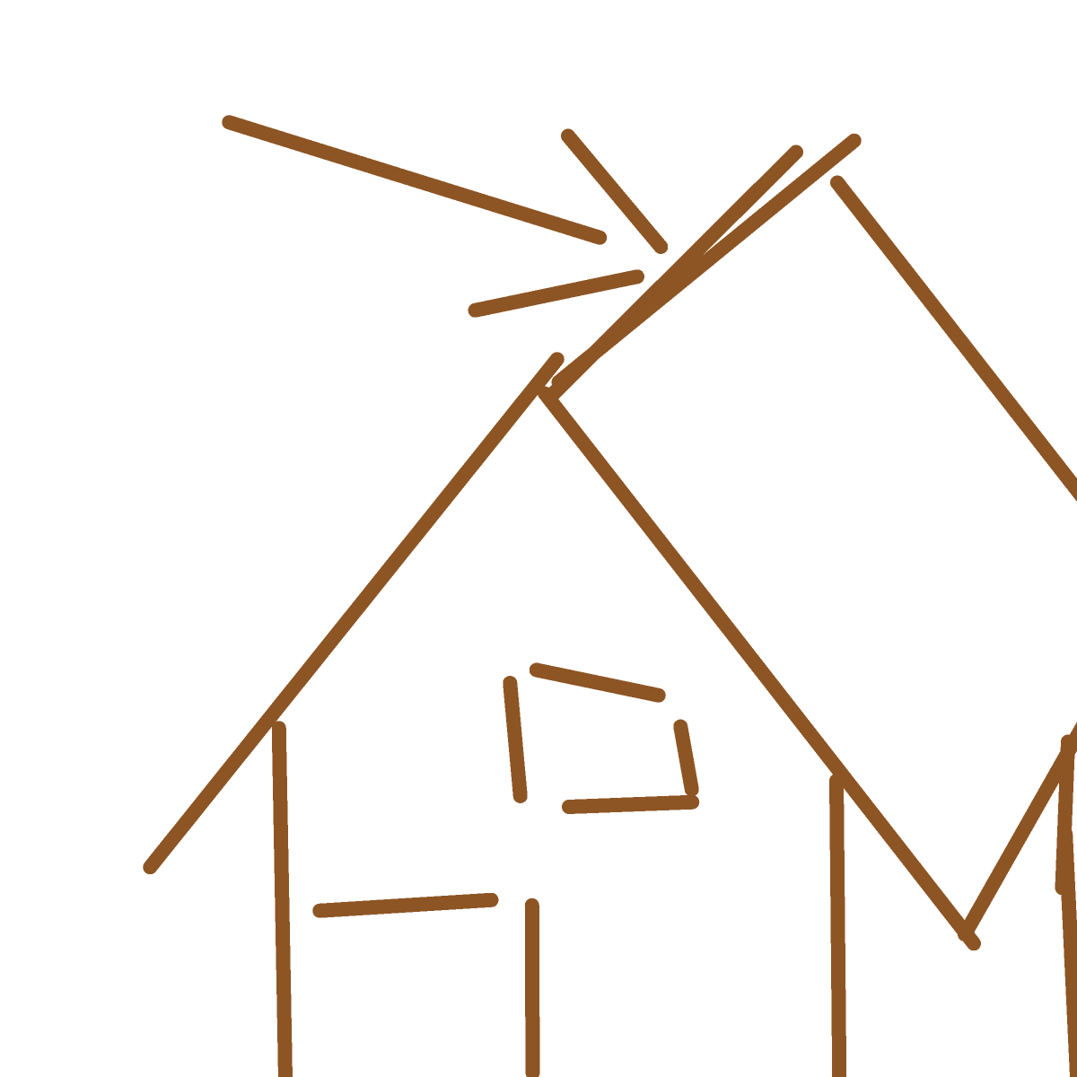 Rooftop drawing by coal-mild-peace