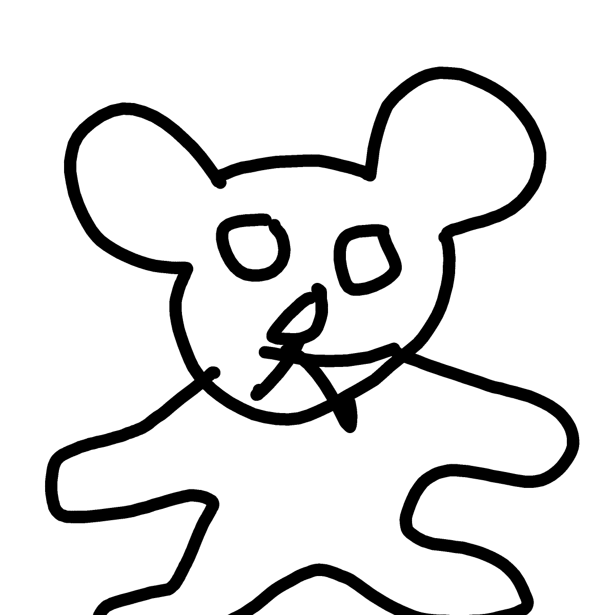 Teddy Bear drawing by core-wind-carve