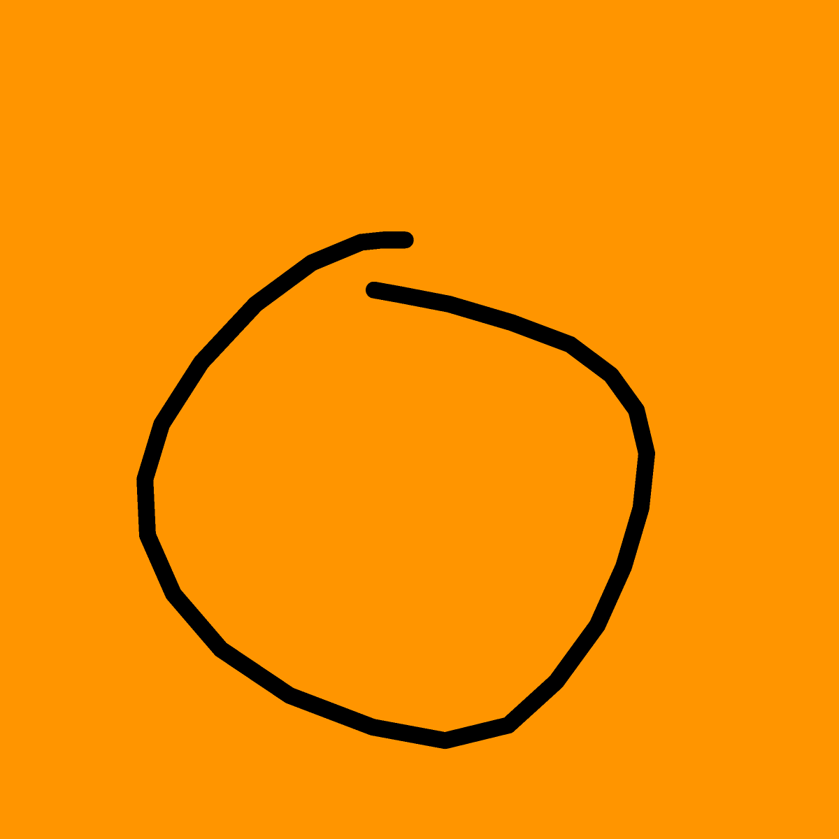 Orange drawing by Mr Doodles