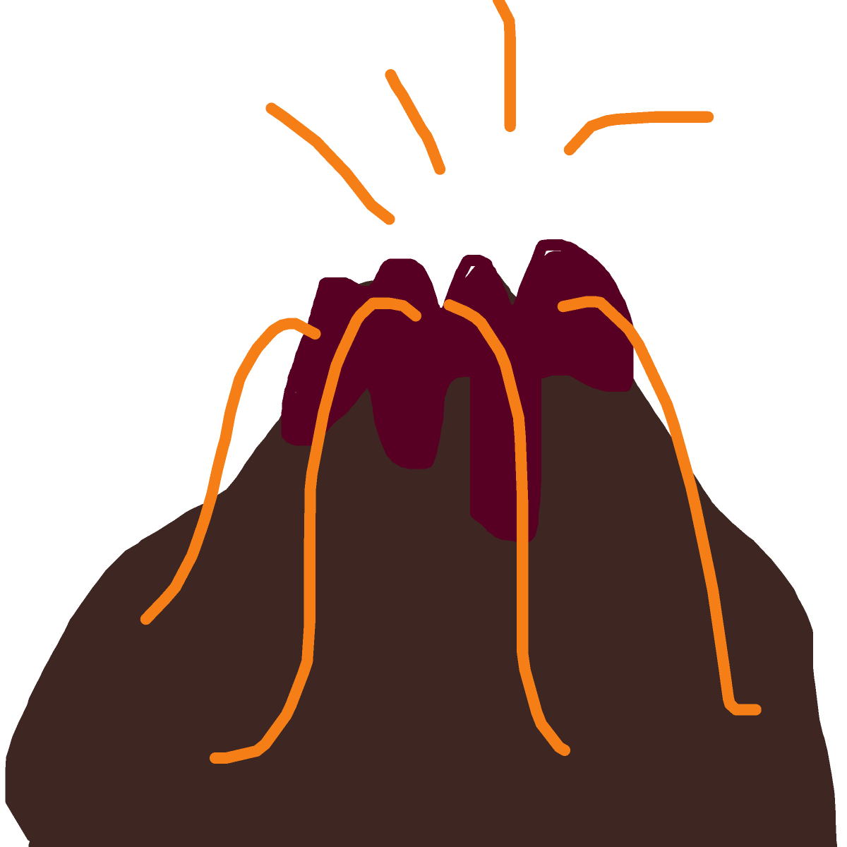 Volcano drawing by fine-happy-soul