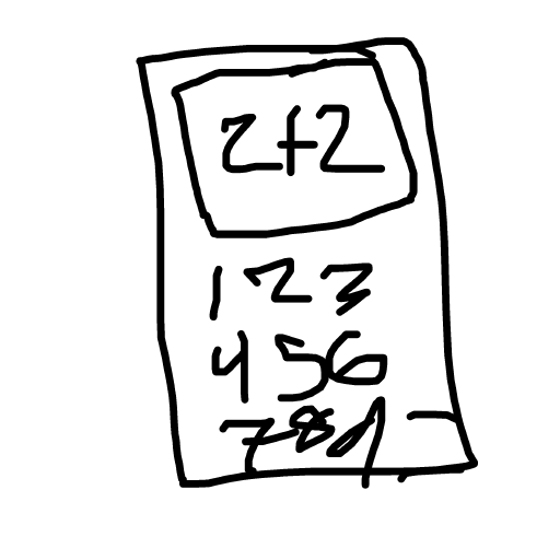 Calculator drawing by selecta