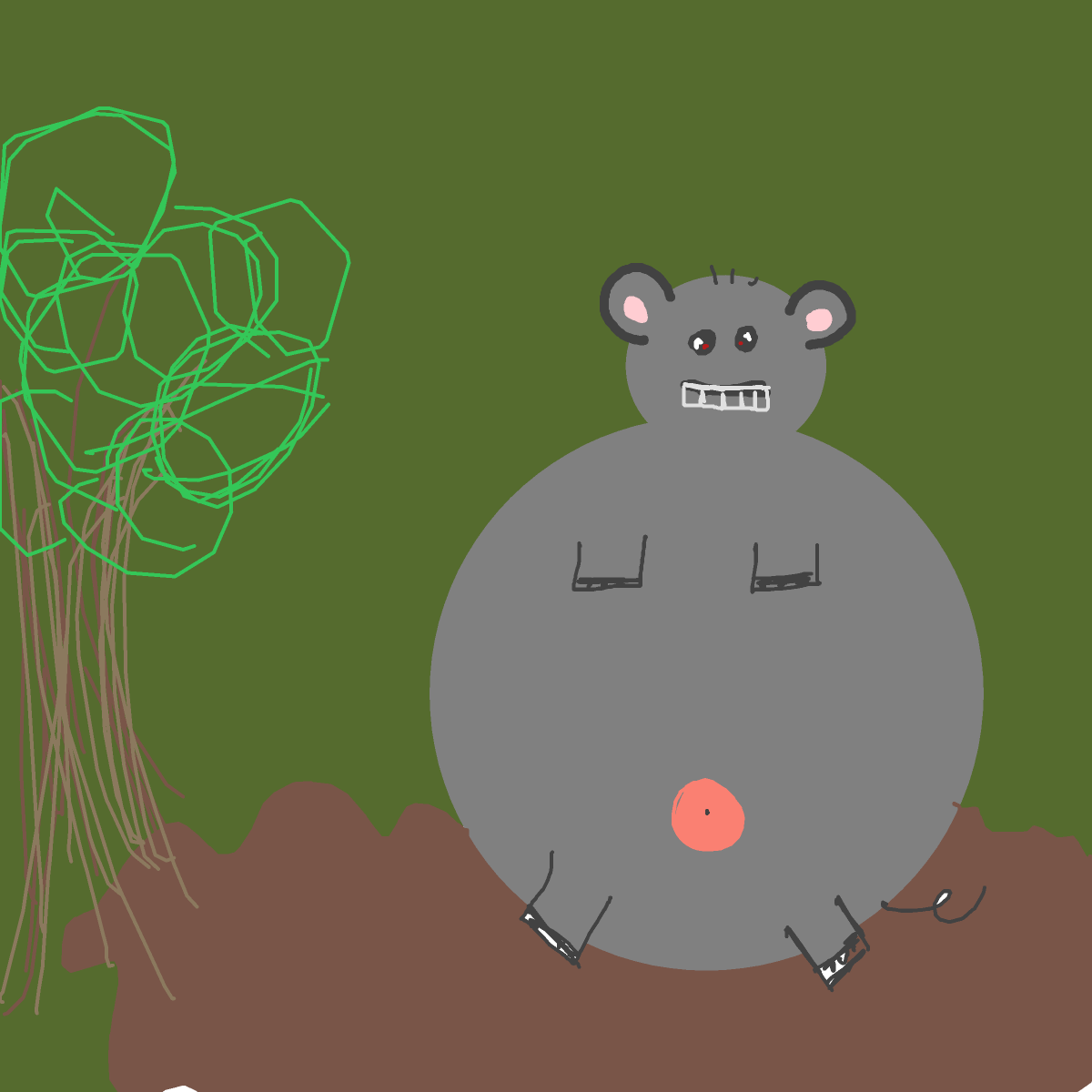 Hippo drawing by magic-aqua-heart