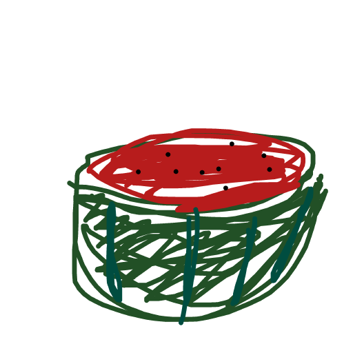 Watermelon drawing by bgggg