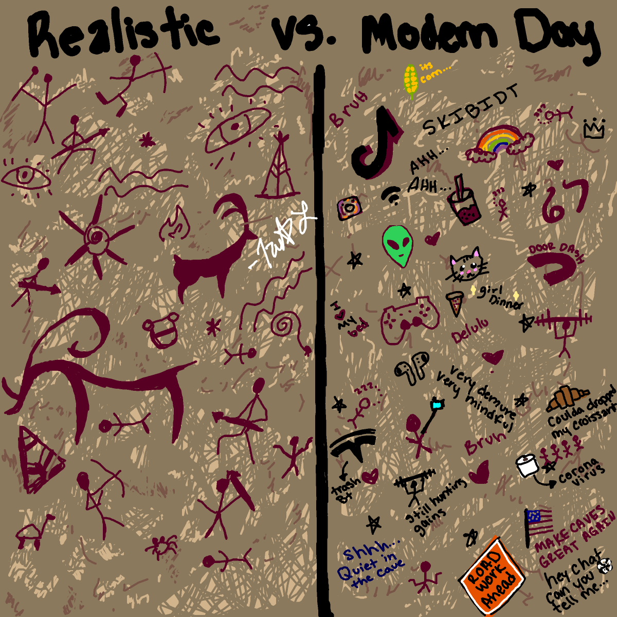 Cave Painting drawing by tris - art _ wow