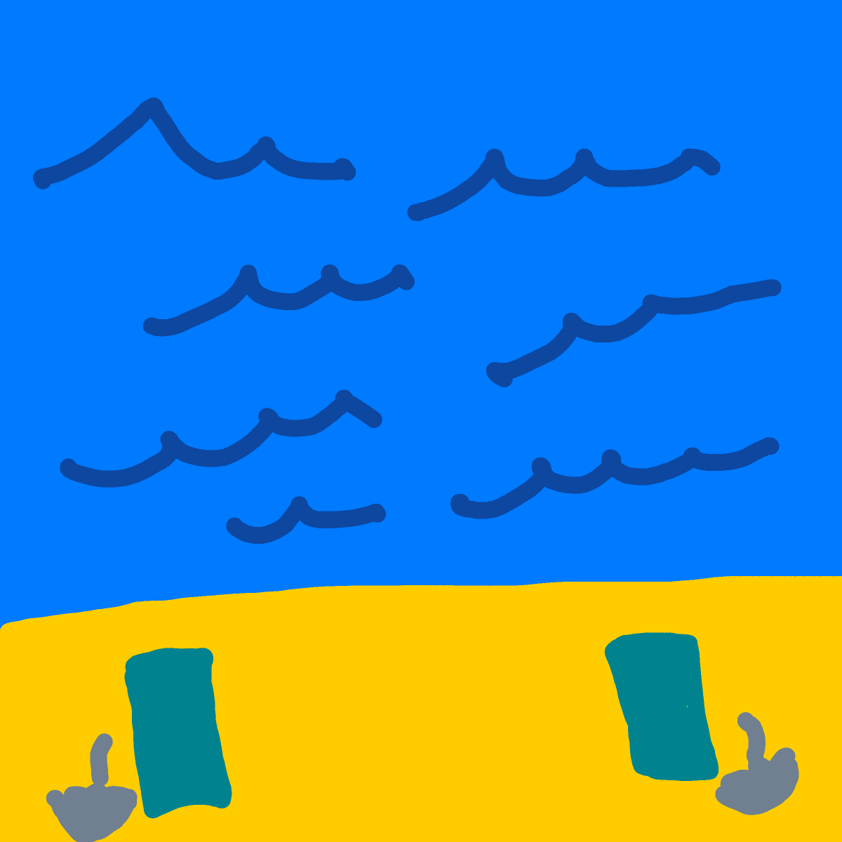 Beach drawing by fresh-paint-king