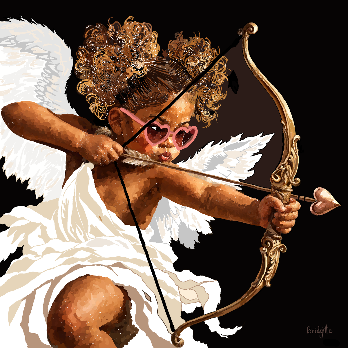 Cupid drawing by Bridgitte