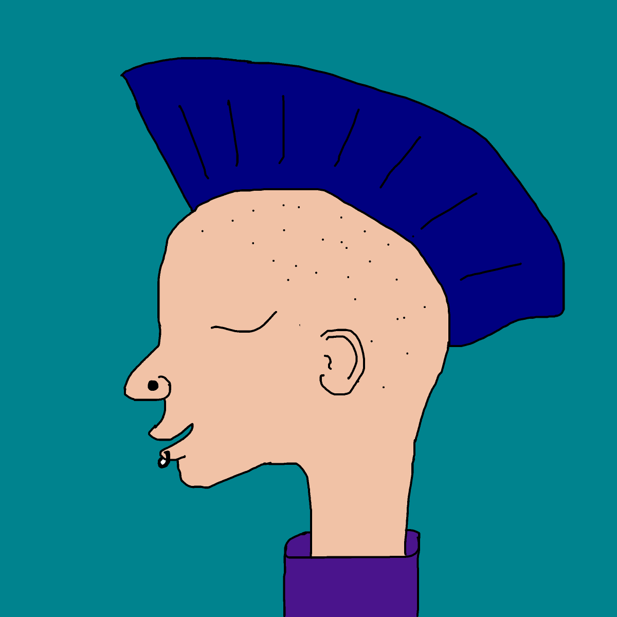 Mohawk drawing by krissywissy