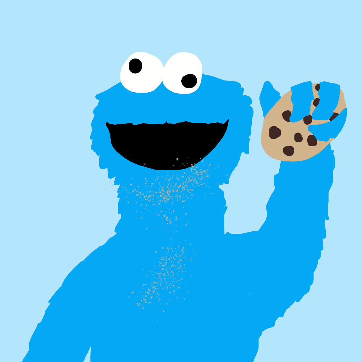 Cookie Monster drawing by jashezilla