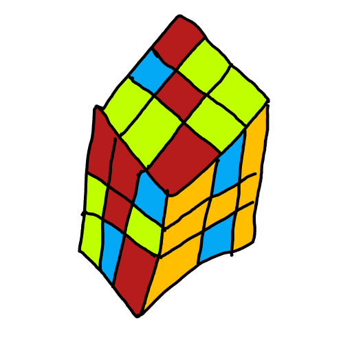 Rubik's Cube drawing by Megs