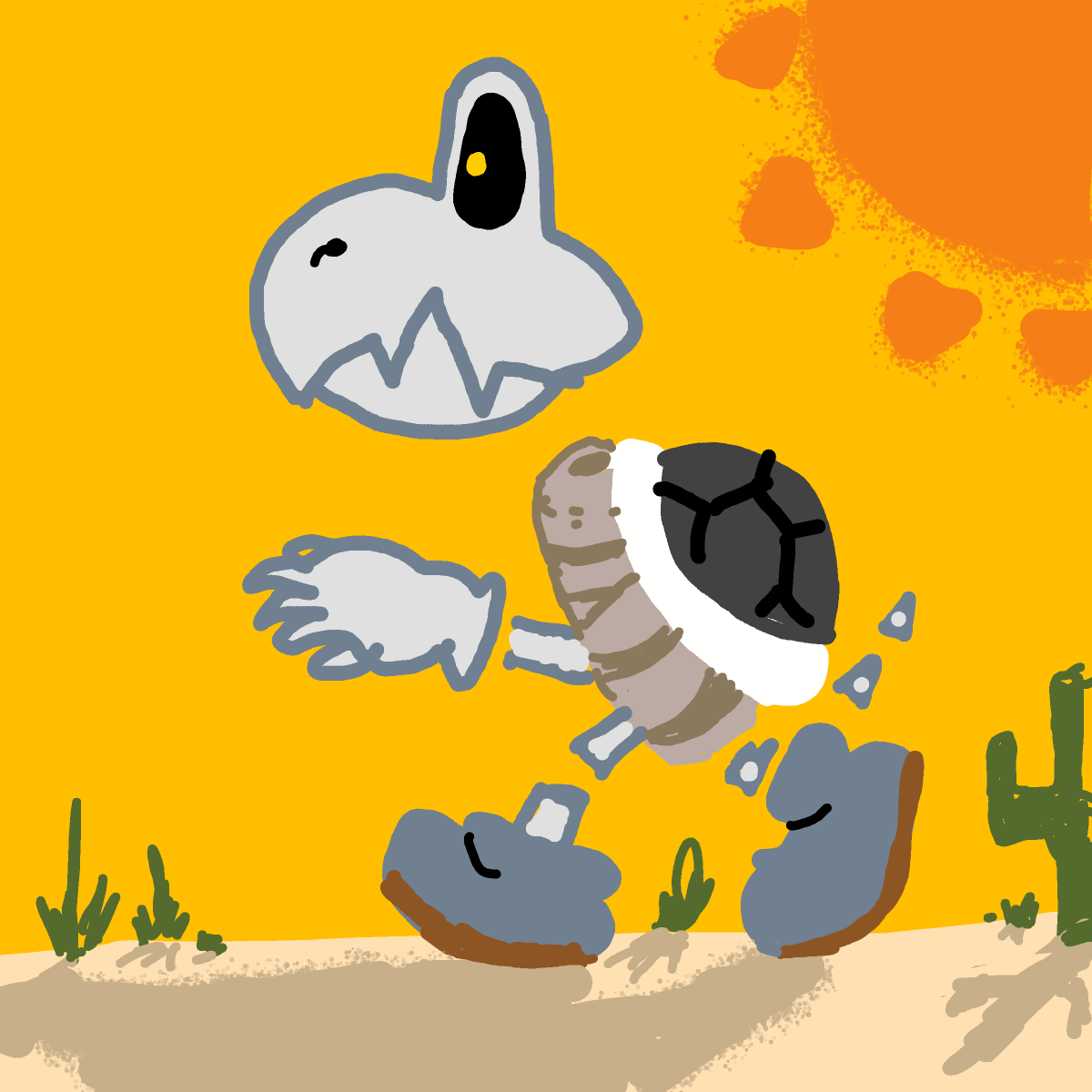 Dry Bones drawing by limanaid