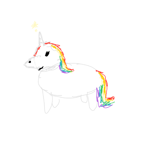 Unicorn drawing by GhoulBeing