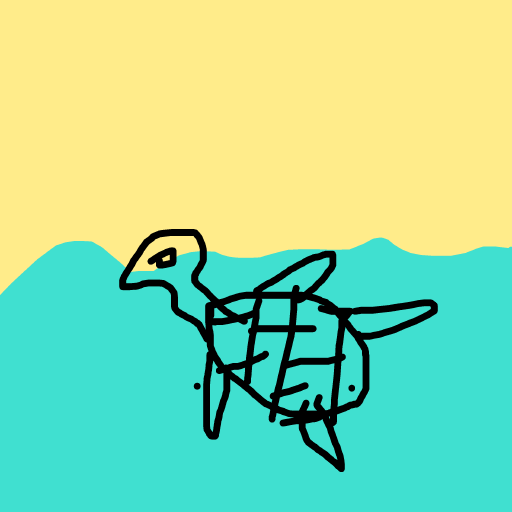 Sea Turtle drawing by calm-mild-weave