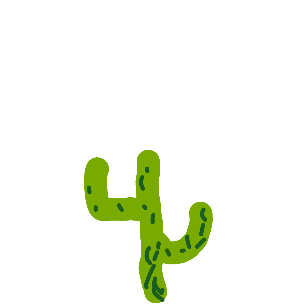 Cactus drawing by Horseeeeeeeeey