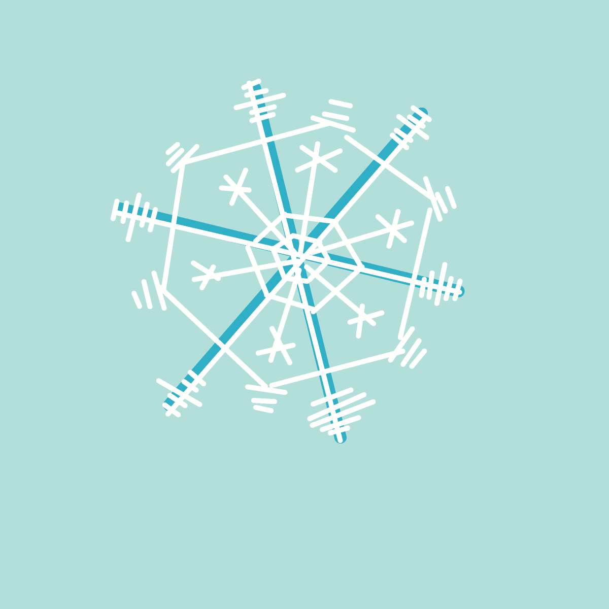 Snowflake drawing by mjolnirbear