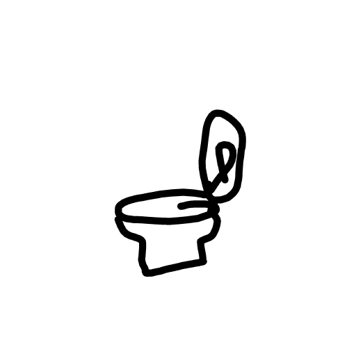 Toilet drawing by draw-ivory-drawer