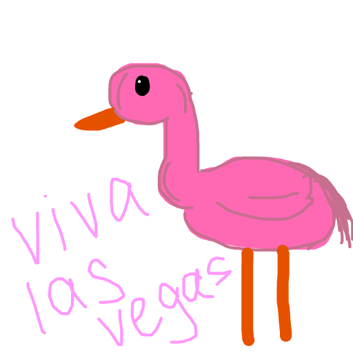 Flamingo drawing by spleenonlean