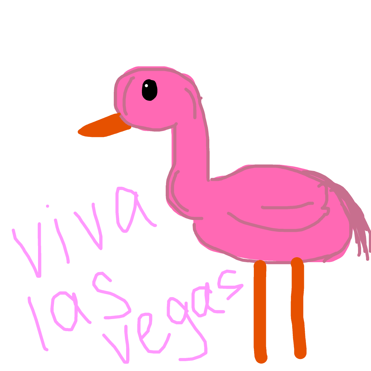 Flamingo drawing by spleenonlean