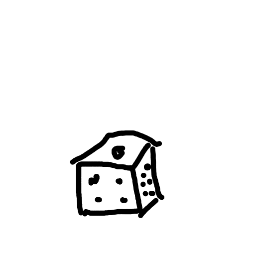 Dice drawing by aqua-clear-camp