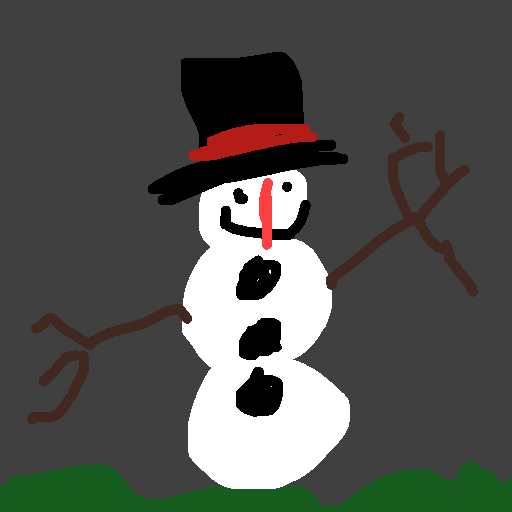 Snowman drawing by gizmo