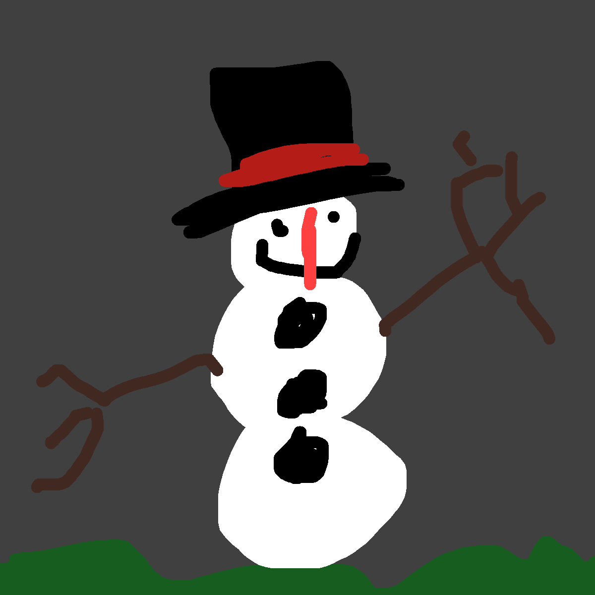 Snowman drawing by gizmo
