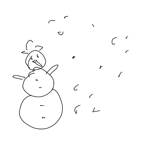 Snow drawing by Shew