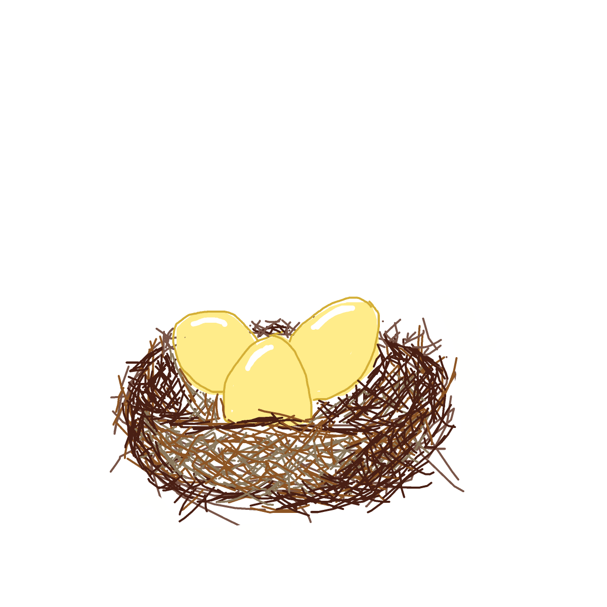 Bird Nest drawing by piratedgender