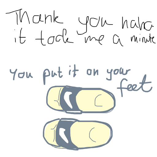 Slippers drawing by beksss
