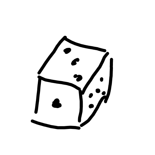 Dice drawing by Bri3