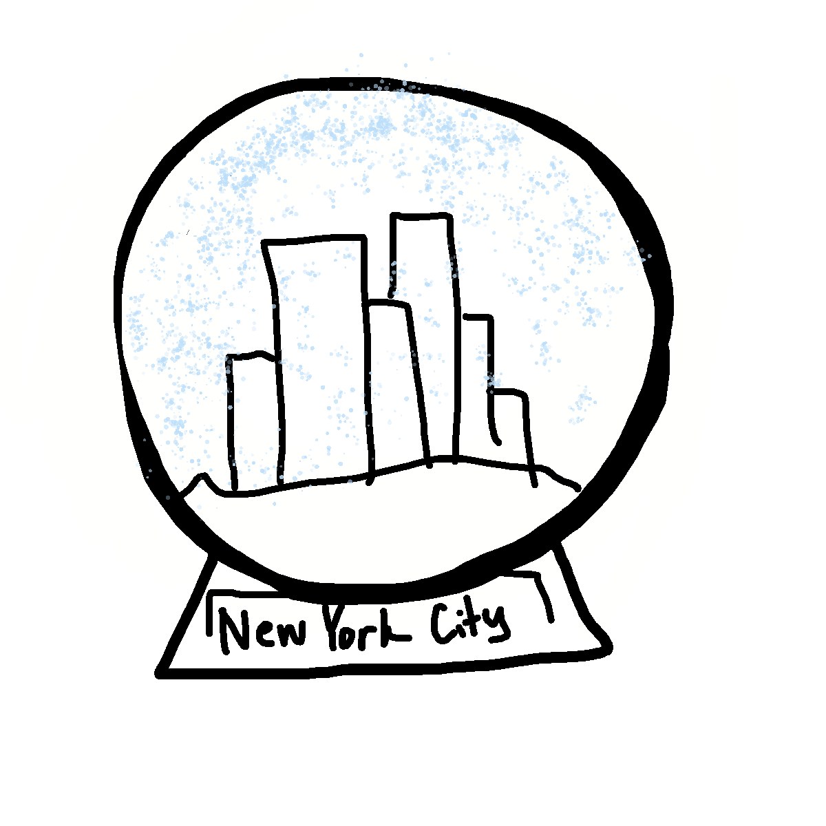 Snow Globe drawing by nammy
