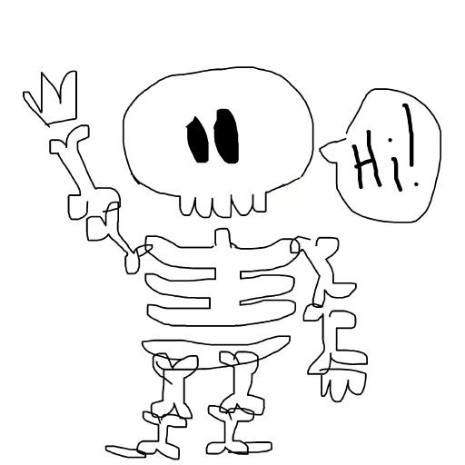 Skeleton drawing by holly
