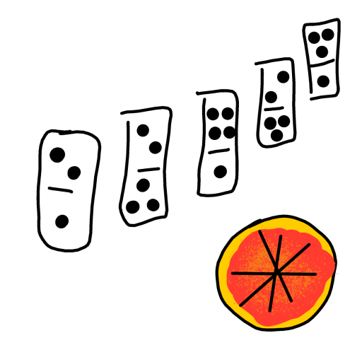 Dominoes drawing by conn0rr