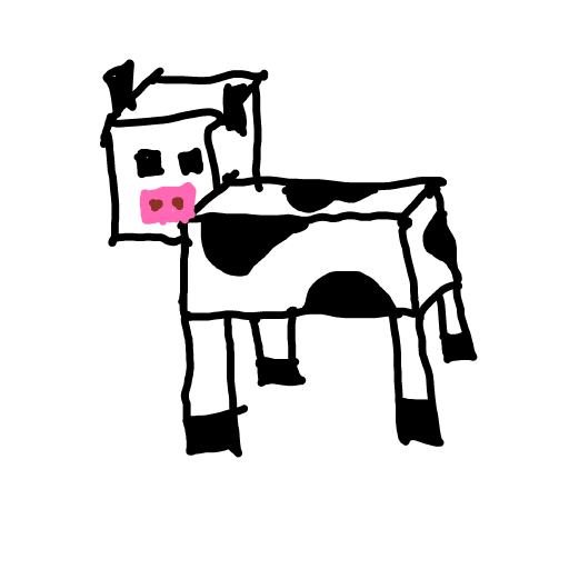 Cow drawing by lead-free-boss
