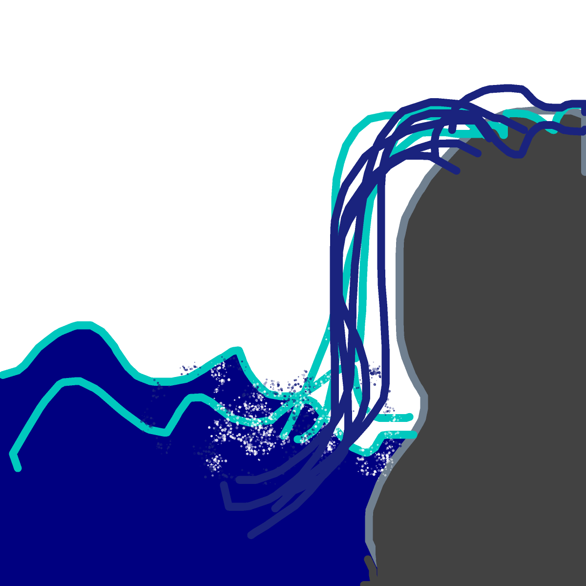 Waterfall drawing by tirza