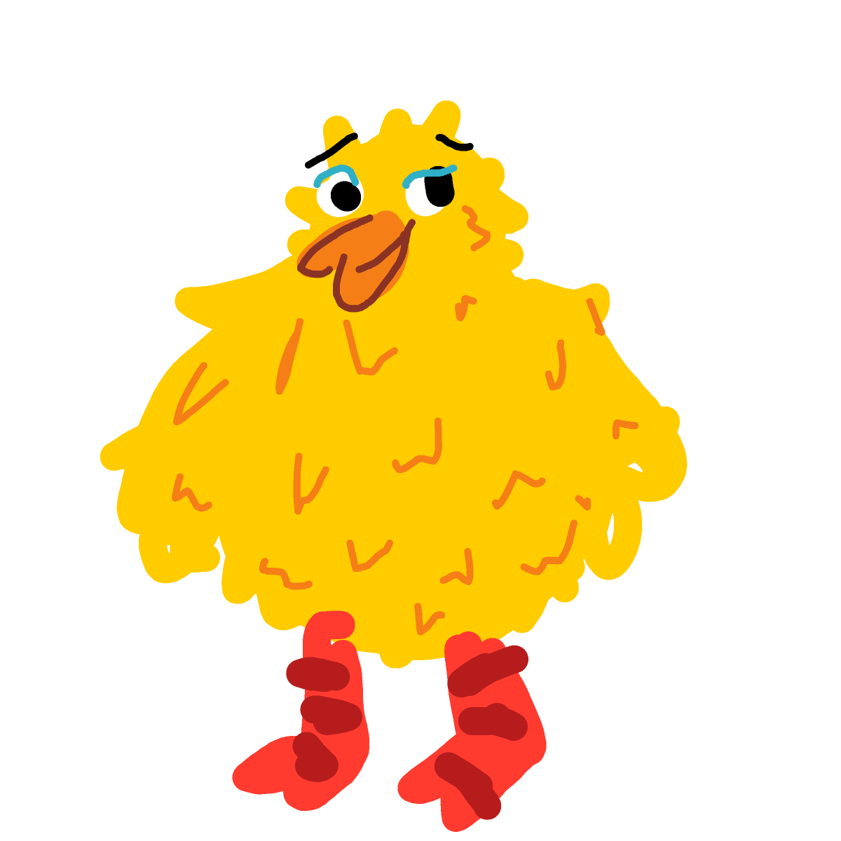 Big Bird drawing by kckitty