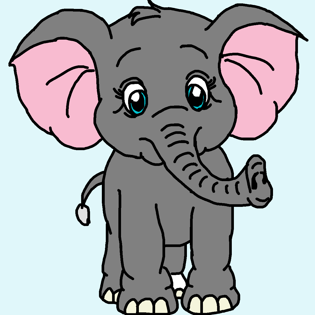 Elephant drawing by monthra