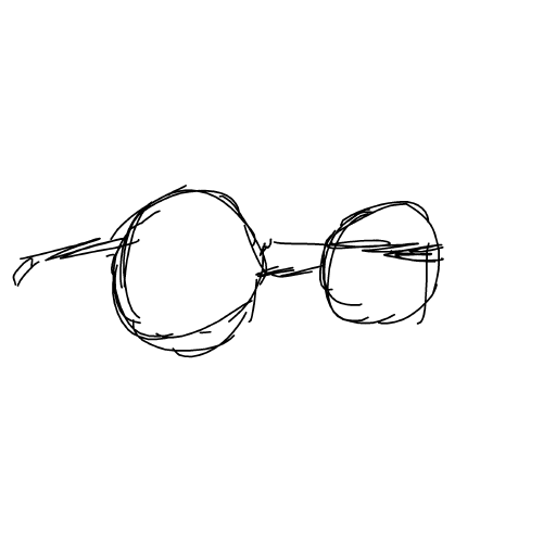 Glasses drawing by GhoulBeing